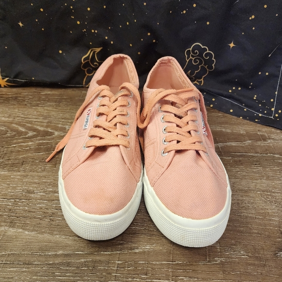 Superga Cotu Classic Canvas Sneakers 2750 Pink Peach Size - Picture 2 of 6